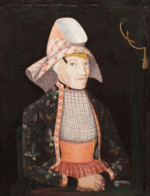 Portret van Meinke Willems geschilderd door Philippus van Drooge