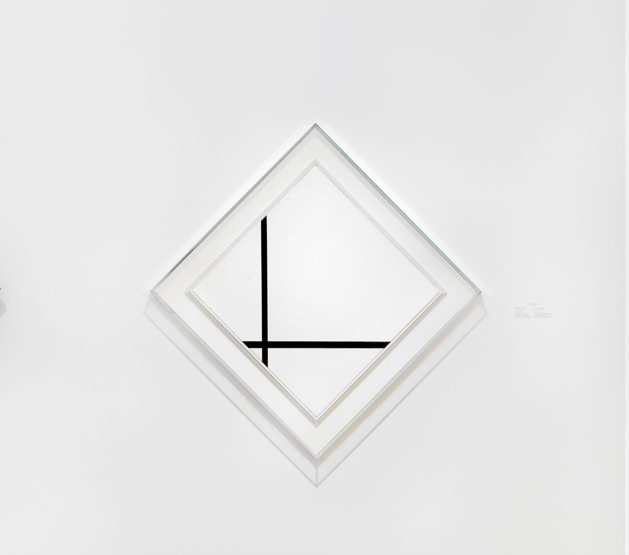 Piet Mondriaan, Ruitvormige compositie met twee lijnen 