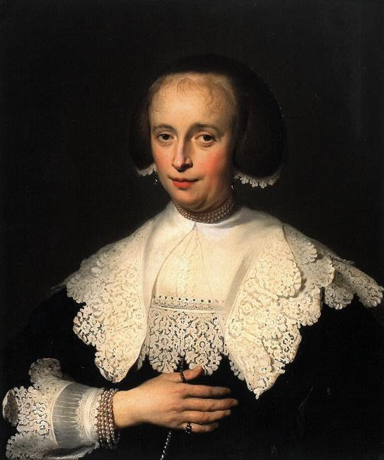 Portret van Margaretha Bas (1608-1678) door Jacob Adriaensz. Backer, 1642/1643