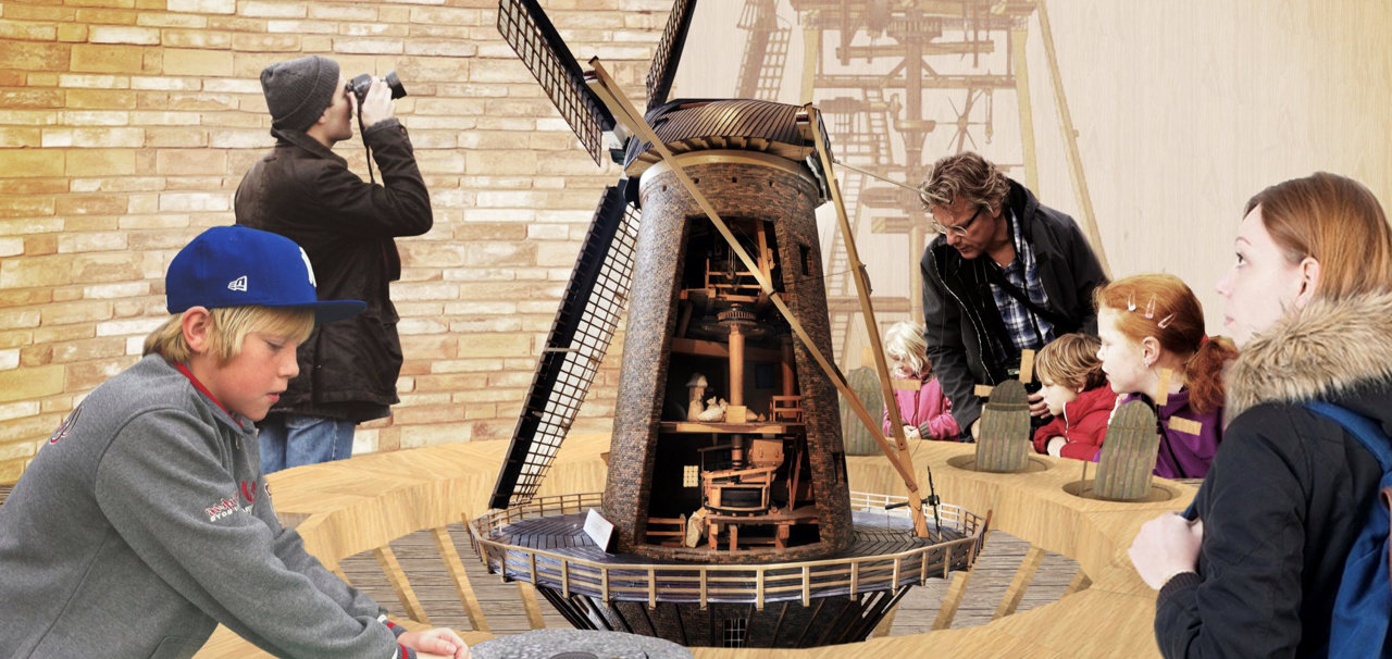 Interactieve maquette van een molen