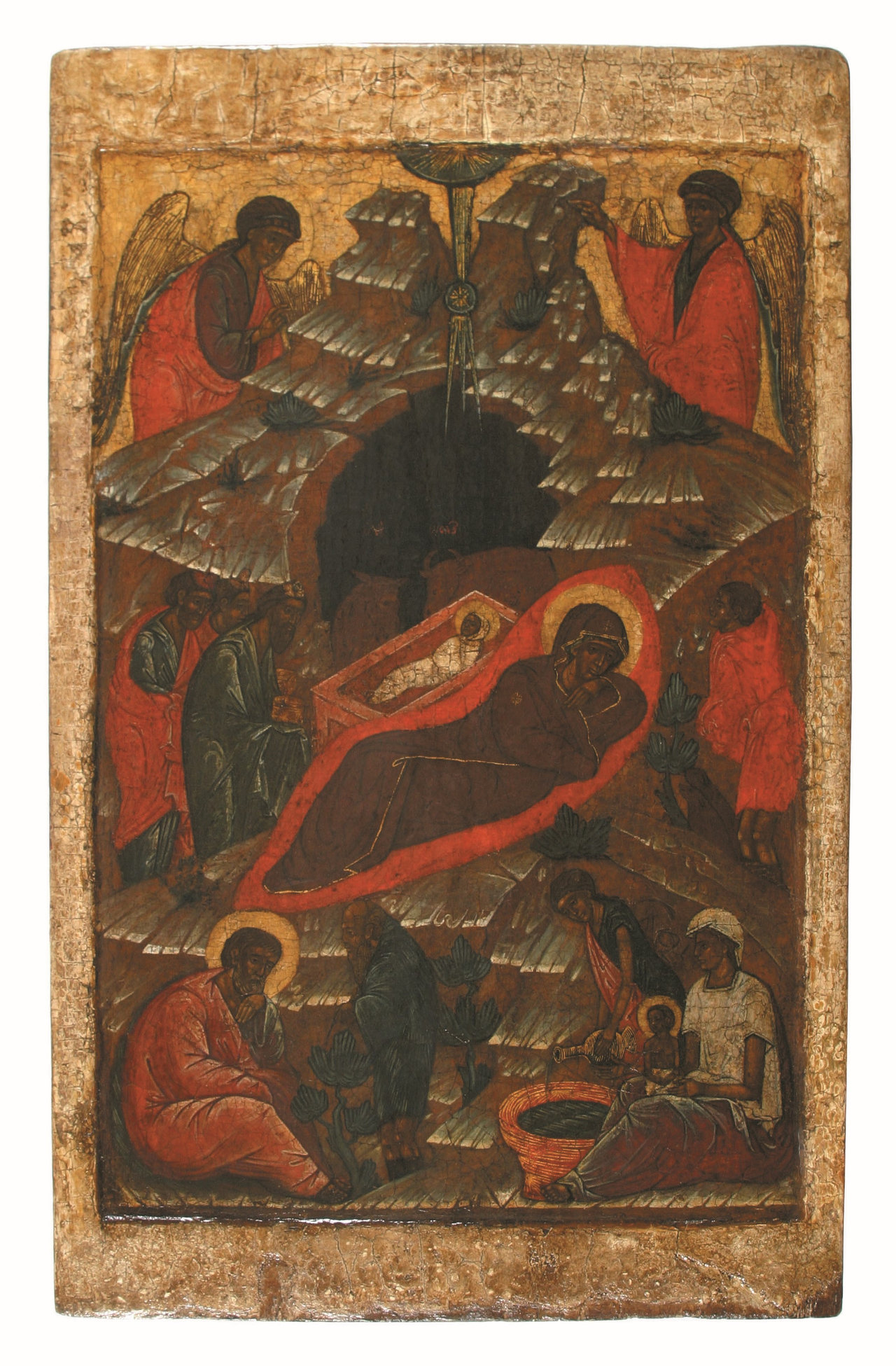 De geboorte van Christus met de Moeder Gods, Jozef en herders